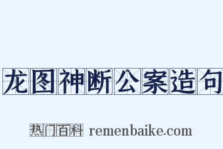 龙图神断公案造句是什么意思的图片
